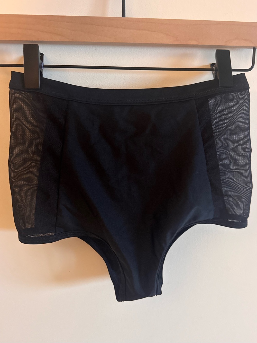 Black high waisted bikini bottoms